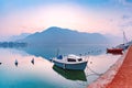 Annecy lake and Alps mountains, France