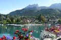 Annecy lake and Talloires village, Savoy Royalty Free Stock Photo