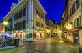 Annecy old city street, France, HDR Royalty Free Stock Photo