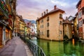 Annecy Old Town, Savoy, France Royalty Free Stock Photo