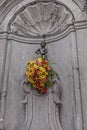 Anneken Pis statue in Brussels. Statue of a pissing boy Royalty Free Stock Photo