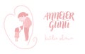 Anneler Gunu template design. Text translate: Mothers Day