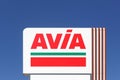 AVIA sign on a panel