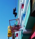 ÃÅannequin climbing a hotel wall in Clifton Hill, Niagara Falls Royalty Free Stock Photo