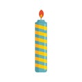 Anniversary birthday candle icon flat isolated vector Royalty Free Stock Photo