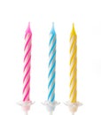 Anniversary cake candles Royalty Free Stock Photo