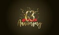 Anniversary celebration background. with the 63rd number in gold and with the words golden anniversary celebration Royalty Free Stock Photo