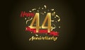 Anniversary celebration background. with the 44th number in gold and with the words golden anniversary celebration Royalty Free Stock Photo