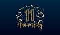 Anniversary celebration background. with the 11th number in gold and with the words golden anniversary celebration Royalty Free Stock Photo