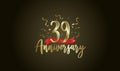 Anniversary celebration background. with the 39th number in gold and with the words golden anniversary celebration Royalty Free Stock Photo