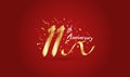 Anniversary celebration background. with the 11th number in gold and with the words golden anniversary celebration Royalty Free Stock Photo