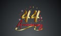 Anniversary celebration background. with the 44th number in gold and with the words golden anniversary celebration Royalty Free Stock Photo