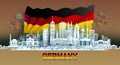 Anniversary celebration independence Germany day and travel landmarks Berlin city