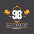 98 anniversary celebration vector concept template design
