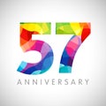 57 anniversary color logo