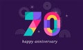 Anniversary concept design. Modern geometric style. Fireworks and celebration colorful background, set of numbers Royalty Free Stock Photo