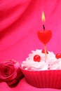 Anniversary cupcake Royalty Free Stock Photo