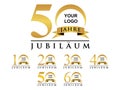 jubilaum, anniversary element gold logo plus logo Royalty Free Stock Photo