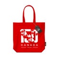 150 anniversary of the founding of Canada maple leaf texture number eco bag isolated vector design.