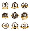 Anniversary Gold Badges 30th Years Celebrating