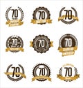 Anniversary Gold Badges 70th Years Celebrating