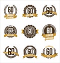 Anniversary Gold Badges 60th Years Celebrating