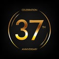 37th anniversary golden bright