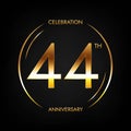 44th anniversary golden bright