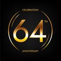 64th anniversary golden bright