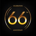 66th anniversary golden bright