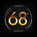 68th anniversary golden bright