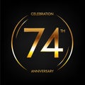 74th anniversary golden bright
