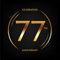 77th anniversary golden bright