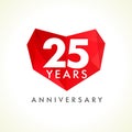 25 anniversary heart logo