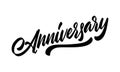 Anniversary lettering text banner. Vector illustration.