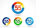 Anniversary 55 logos.