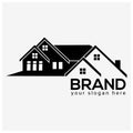 House logo vector. Flat design. Royalty Free Stock Photo