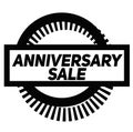 ANNIVERSARY SALE stamp on white