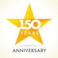 150 anniversary star logo or banner.