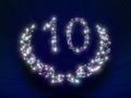 Anniversary Stars Number 10 years Royalty Free Stock Photo