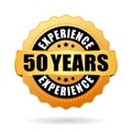 Anniversary 50 years experience vector icon Royalty Free Stock Photo