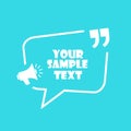 Announce text box vector poster