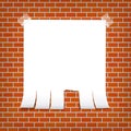Announcement on a brick wall Royalty Free Stock Photo