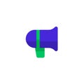 Announcement icon design loudspeaker megaphone symbol. simple clean professional business management concept vector illustration