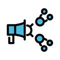 Announcement Isolated fill icon which can easily modify or edit