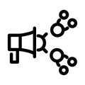 Announcement Isolated fill icon which can easily modify or edit