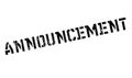 Announcement rubber stamp