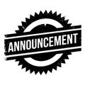 Announcement rubber stamp