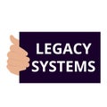 Announcement text showing Legacy Systems