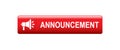 announcement web button Royalty Free Stock Photo